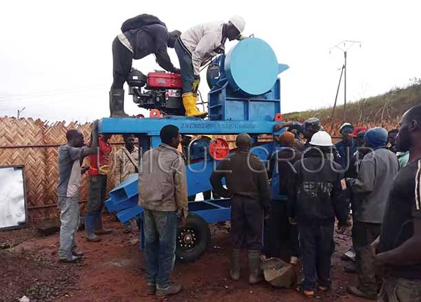 10TPH mobiel jaw crusher plant